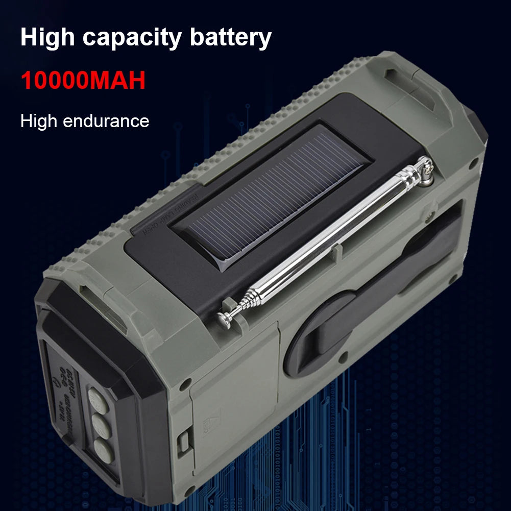 OFFGRID 10000MAh Emergency radio with manual crank